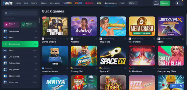 1win casino games