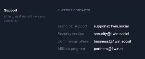 1win online support